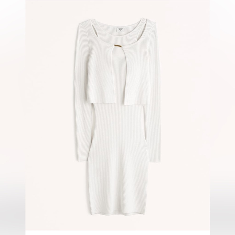 NWT Abercrombie & Fitch Mini Sweater Dress and Scuba Cardigan Set